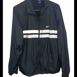 Vintage Nike Track Warm-up  Black/White Spell Out On Back Front Swoosh Adult XL